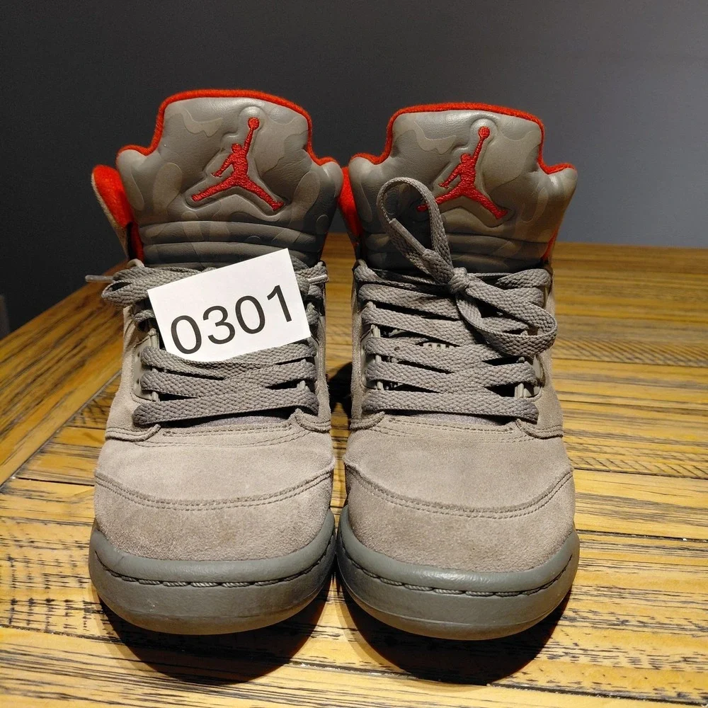 Nike Air Jordan 5 Retro P51 Camo Youth Size 7Y  Sneakers Olive Basketball